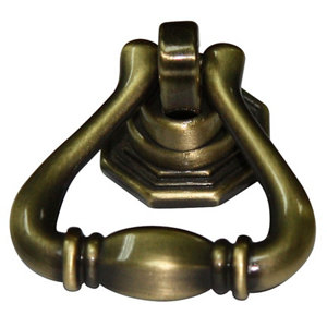 Brass effect Zinc alloy Triangle Pendant Furniture Knob