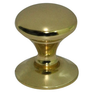 Brass effect Brass Round Furniture Knob (Dia)20.5mm