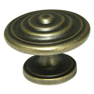 Cooke & Lewis Bronze effect Zinc alloy Round Cabinet Knob (Dia)35mm