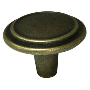 Cooke & Lewis Bronze effect Zinc alloy Round Cabinet Knob (Dia)30.6mm