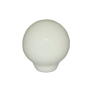 White Porcelain effect Ceramic Round Cabinet Handle