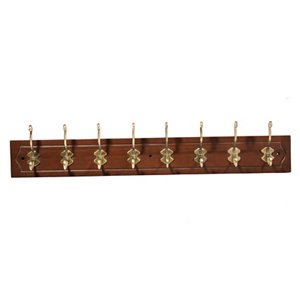 Brown Antique brass effect & Cathedral Hook rail  (L)840mm (H)20mm