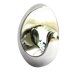 Silver effect Acrylonitrile butadiene styrene (ABS) Medium Hook (H)42mm (W)27mm (Max)0.3kg  Pack of 2