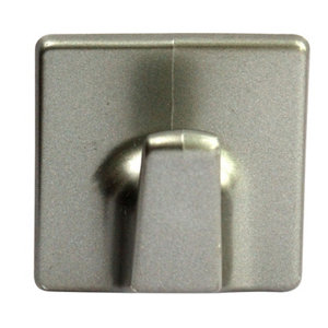 Chrome effect Acrylonitrile butadiene styrene (ABS) Medium Hook (H)50mm (W)34mm (Max)0.3kg  Pack of 2