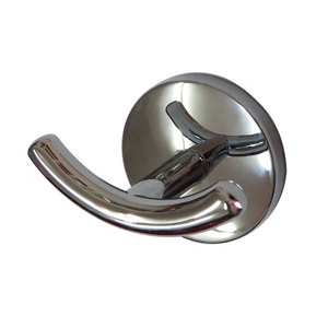 B&Q Zinc alloy Double Hook (H)52.1mm