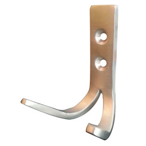 B&Q Aluminium Small Double Hook (H)51.5mm