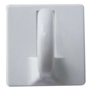 White Small Cup hook (L)25.7mm  Pack of 2