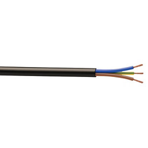 Nexans Black 3 core Multi-core cable 1.5mm² x 50m