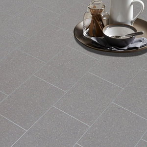 Colours Monzen Grey Tile effect Vinyl flooring  4m²