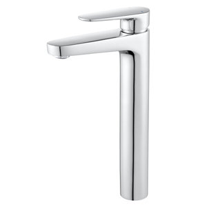 GoodHome Cavally 1 lever Chrome-plated Tall Modern Basin Mono mixer Tap