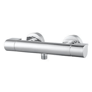 GoodHome Cavally Chrome effect Thermostatic Shower Mixer Tap