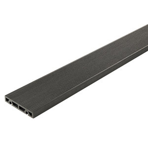 GoodHome Areto Dark grey Composite Deck board (L)2.05m (W)120mm (T)21mm  Pack of 6