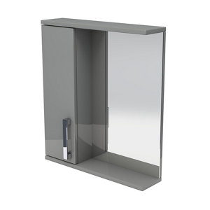 Ardenno Gloss Grey Mirrored Cabinet (W)550mm (H)630mm