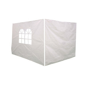 Suhali White Side curtain  (W)2.95m (D)1.95m
