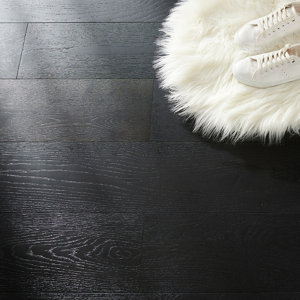 Oppland Black Satin Oak Real wood top layer Flooring Sample
