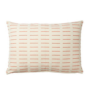 Denia Dash Mango & off white Cushion (L)50cm x (W)70cm