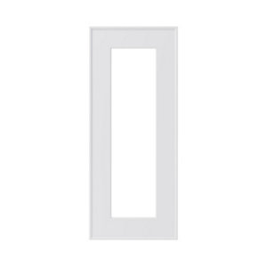 GoodHome Pasilla Matt white thin frame slab Glazed Cabinet door (W)300mm (T)20mm