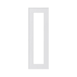GoodHome Pasilla Matt white thin frame slab Tall glazed Cabinet door (W)300mm (T)20mm