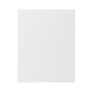 GoodHome Pasilla Matt white thin frame slab Standard End panel (H)720mm (W)570mm