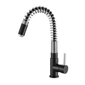 Cooke & Lewis Farin Black Chrome effect Kitchen Side lever Mixer tap