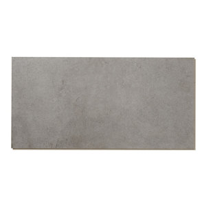 Bachata Stone grey Tile effect Luxury vinyl click Flooring Sample