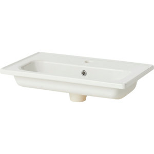 GoodHome Towan Oblong Counter-mounted Counter top Basin (W)61.2cm