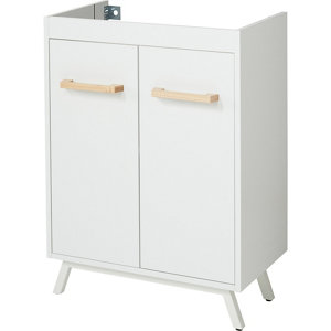 GoodHome Ladoga White Freestanding Vanity Cabinet (W)600mm (H)810mm