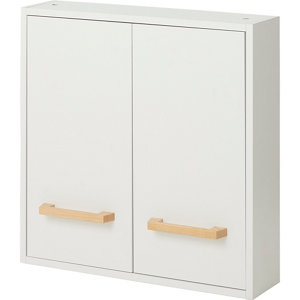 GoodHome Ladoga White Double door Wall Cabinet (W)600mm (H)600mm
