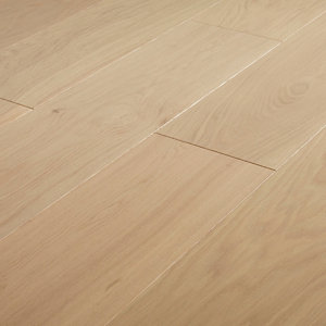 GoodHome Isaberg Natural Oak Real wood top layer flooring  1.84m² Pack