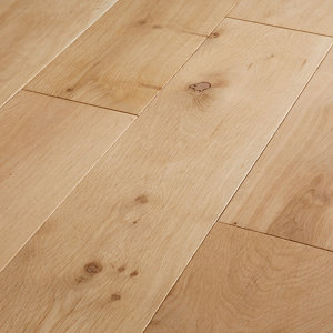 GoodHome Lulea Natural Oak Solid wood flooring  1.26m² Pack