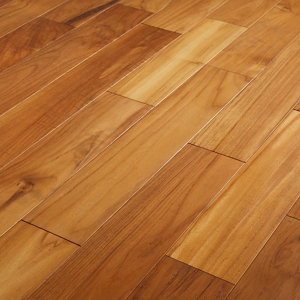 GoodHome Krabi Natural Teak Solid wood Flooring  1.29m² Set