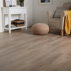 Image of GoodHome Leiston Grey Oak effect Laminate flooring 1.76m² Pack