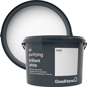 GoodHome Air purifying Brilliant white Matt Emulsion paint  2.5L