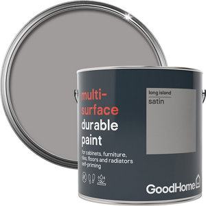 GoodHome Durable Long island Satin Multi-surface paint  2L