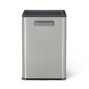 GoodHome Kora Anthracite Metal & plastic Integrated Pull-out kitchen bin  13L