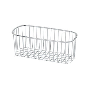 GoodHome Datil Steel Chrome effect Wire basket  (W)270mm