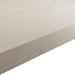 GoodHome 38mm Kala Matt White Wood effect Laminate & particle board Square edge Kitchen Worktop  (L)3000mm