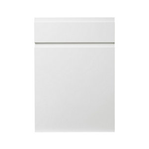 GoodHome Garcinia Gloss white integrated handle Drawerline door & drawer front (W)500mm