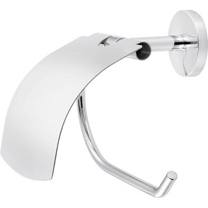 GoodHome Ormara Silver effect Wall-mounted Toilet roll holder (W)161mm