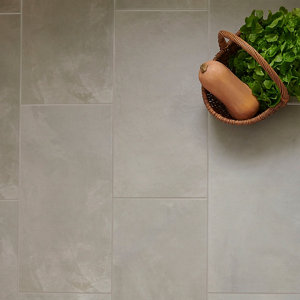 Floated Light grey Satin Concrete effect Porcelain Wall & floor Tile  Pack of 6  (L)600mm (W)300mm