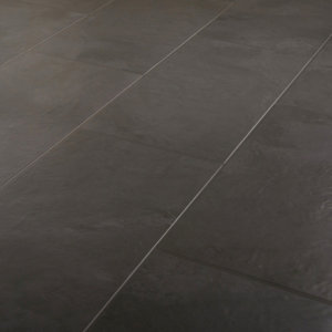 Floated Medium grey Satin Concrete effect Porcelain Wall & floor Tile  Pack of 6  (L)600mm (W)300mm