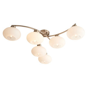 Photo of Tentacles brushed chrome effect 6 lamp ceiling light