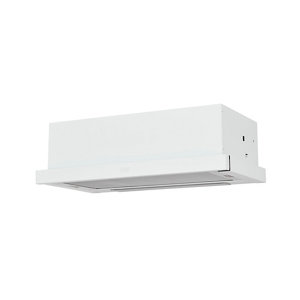 Cooke & Lewis CLTHW60 White Steel Telescopic Cooker hood (W)60cm