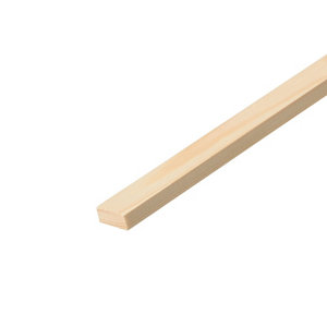 Smooth Square edge Pine Stripwood (L)0.9m (W)25mm (T)10.5mm