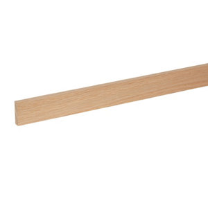 Smooth Square edge Oak Stripwood (L)0.9m (W)36mm (T)10.5mm