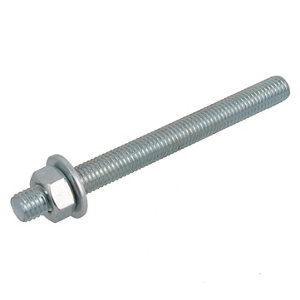 Diall Zinc-plated Steel Threaded stud (L)0.11m (Dia)8mm  Pack of 4