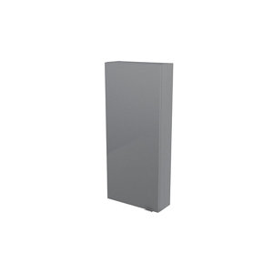 GoodHome Imandra Gloss Grey Single door Wall Cabinet (W)400mm (H)900mm