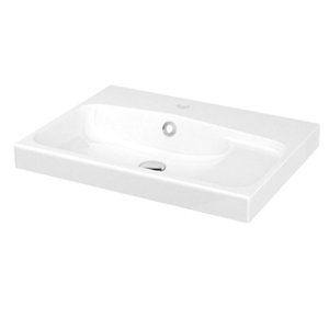 GoodHome Mila Counter-mounted Counter top Basin (W)60.4cm