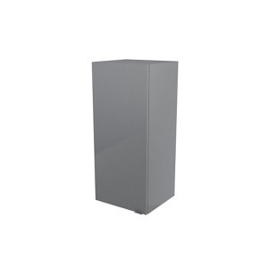 GoodHome Imandra Gloss Grey Deep Single door Wall Cabinet (W)400mm (H)900mm