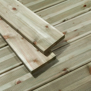 Blooma Nevou Premium Spruce Deck board (L)4.8m (W)144mm (T)27mm